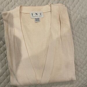 INC International Concepts Women's Cream Sweater